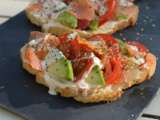 Tartines saumon avocat