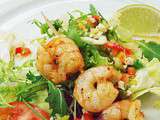 Salade crevettes aux abricots