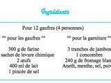 Et si on changeait ? Gaufres légères concombre & jambon blanc