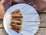 Brochettes yakitori de boeuf au fromage