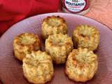 Cannelés salés aux lardons grillés, comté et moutarde de Meaux au piment d’Espelette