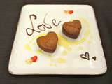 Coeur fondant au chocolat et à la crème de marrons