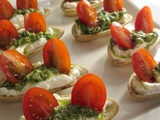 Coquilles ricotta, pesto et tomates cerises