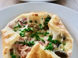 Feuilletés au jambon et champignons