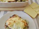 Lasagnes au fenouil, champignons bruns et thon