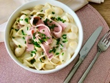 Mini conchiglioni au jambon blanc et sa sauce ultra cheesy