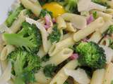 Penne au brocoli façon carbonara