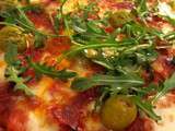 Pizza chorizo et roquette