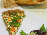 Quiche aux légumes (carottes, petits pois, pois gourmands)