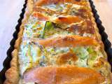 Quiche aux poireaux et au saumon fumé