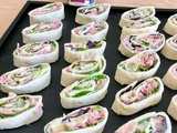 Wraps apéro au jambon blanc, cornichons et sauce à l’ail