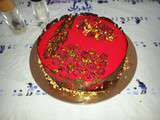 Entremet mousse framboise - mousse chocolat blanc vanille rose