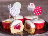 Cupcakes au Yaourt, coeur framboise curd