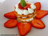 Millefeuille fraise basilic