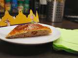 Galette des rois pour famille royale pressée, frangi-pomme et framboise