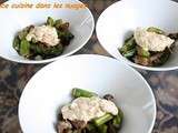 Asperges Vertes, Pieds Bleus et Sauce Gourmande