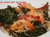 Chou Kale et crevettes