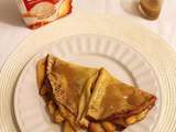 Crêpes sans gluten sauce au caramel-beurre salé et Calvados