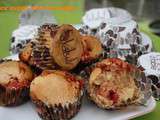 Muffins aux pralines roses et beurre salé aux cristaux de sel