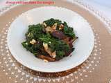 Poêlée de chou kale et champignons shiitakés