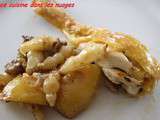 Poulet aux crosnes et pied-bleus