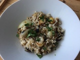 Riz pilaf aux oignons et ail noir