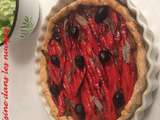 Tarte aux oignons et poivrons rouges