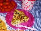 Tarte poulet, estragon et courgettes