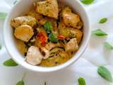 Poulet coco mariné aux légumes d’été et basilic