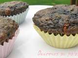 Muffins au chocolat noir et bleuets