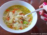 Soupe riz et poulet classique