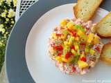 Tartare de saumon épicé à la mangue