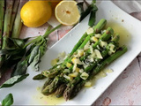 Asperges vertes aux herbes et au citron confit