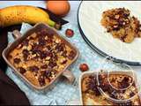 Baked oatmeal à la banane, au chocolat et aux noisettes – sans lactose