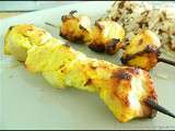 Brochettes de dinde au curry