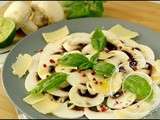 Carpaccio de champignons au parmesan