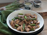 Cocotte de veau aux asperges, crème à l’anis vert et fenouil de Cyril Lignac