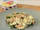 Courgettes façon carbonara à la Vache qui Rit