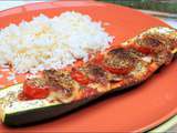 Courgettes farcies tomates et mozzarella