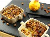 Crumble aux pommes poires et éclats de noisette