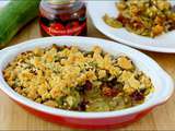 Crumble de courgettes aux tomates confites