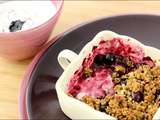 Crumble healthy aux myrtilles