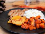 Escalopes de porc aux poires et courge