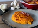 Gratin de butternut au lard fumé et chèvre