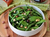 Haricots verts et pois gourmands aux noisettes et à l’orange de Yotam Ottolenghi