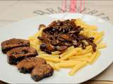 Macaroni au magret de canard et champignons