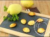 Madeleines au citron et menthe