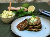 Pancakes aux épinards et beurre de citron vert de Yotam Ottolenghi