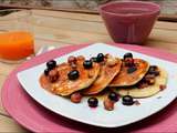 Pancakes aux myrtilles et noisettes