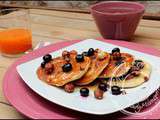 Pancakes aux myrtilles et noisettes